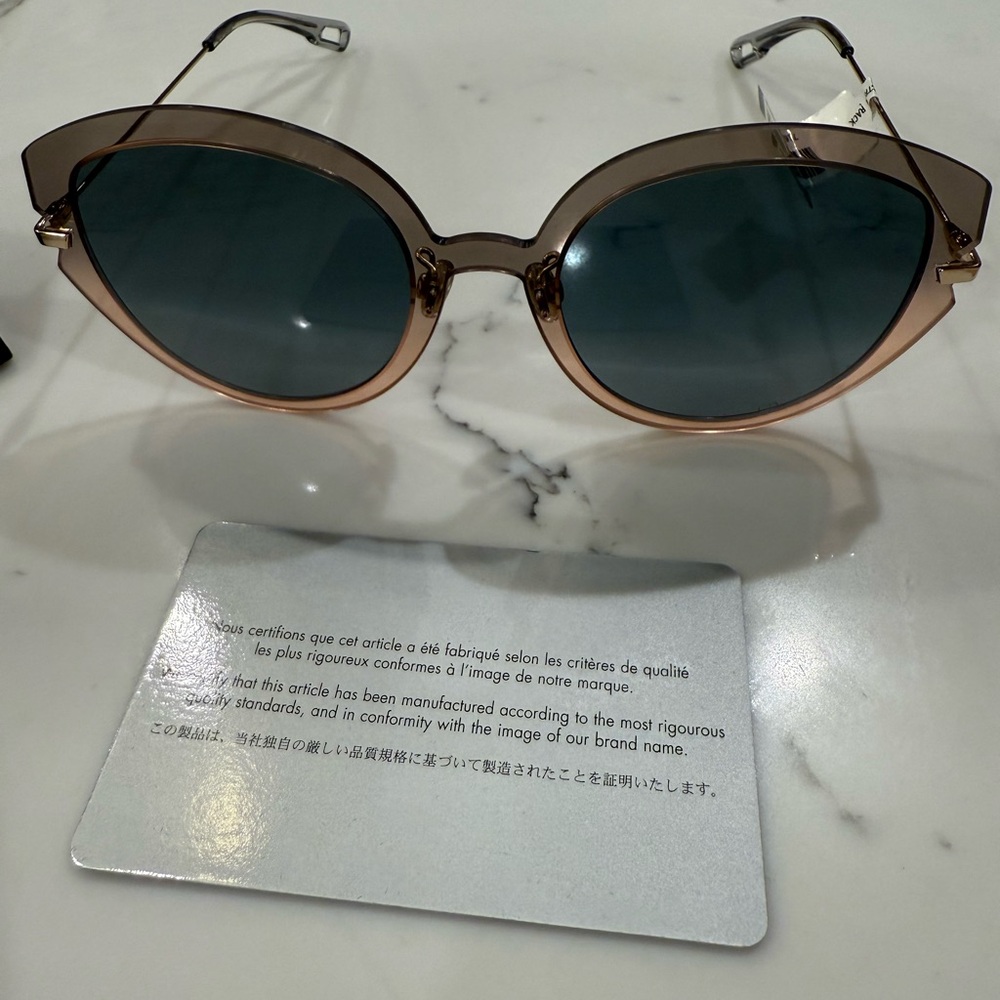 Dior Gold and Pink Cat Eye Sunglasses - Picture 9 of 10